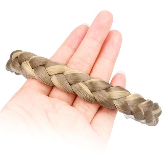 Braided Synthetic Hairband for Women Adjustable Wide Hair Accessory main image 4